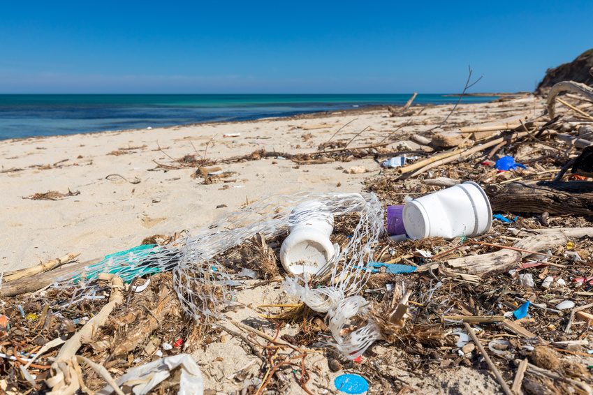 Plastikmüll, der an Stränden angespült wird, kann durch Sonneneinstrahlung bzw. Einflüssen von Wind oder Wellen zu Nanoplastik zerfallen.©Christian Schwier/ stock.adobe.com